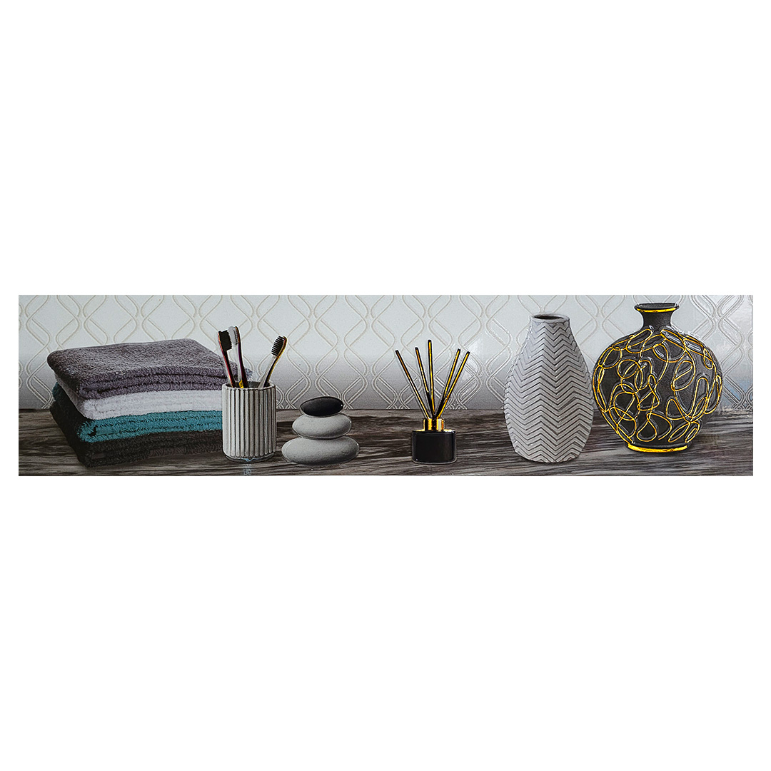 LISTELO ROMA PRADA SILVER 15X60 CM